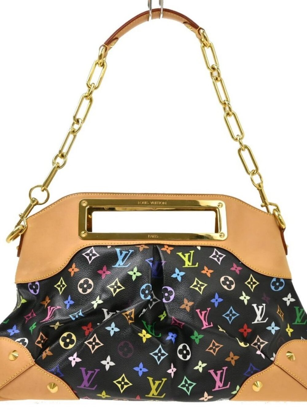 Louis Vuitton Black Multicolor Judy GM 2way Handbag M40254